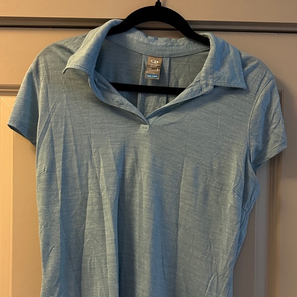 Icebreaker Women's Light Blue Button Down Shirt - Picture 1 of 5